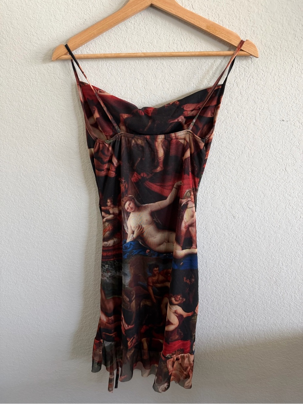 PrettyLittleThing Multi-Colored Renaissance Print Slip Dress - Picture 2 of 3